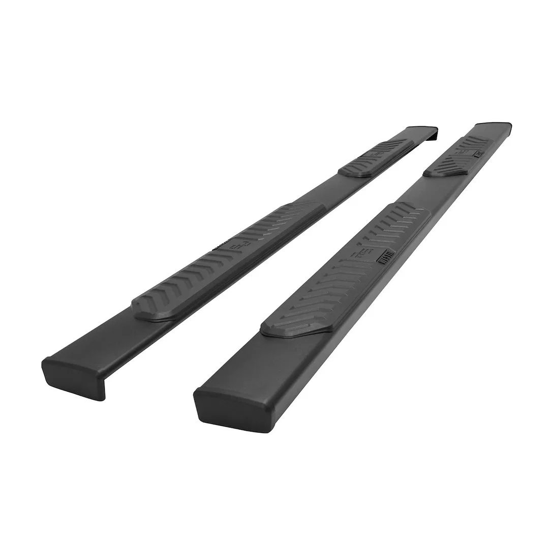 28-53785 – WESTIN Nerf Bar, With Step Pads 5 Inch Rectangular Straight Powder Coated Black Aluminum With Black End Ca...